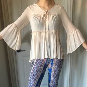 Sheer boho top flowy